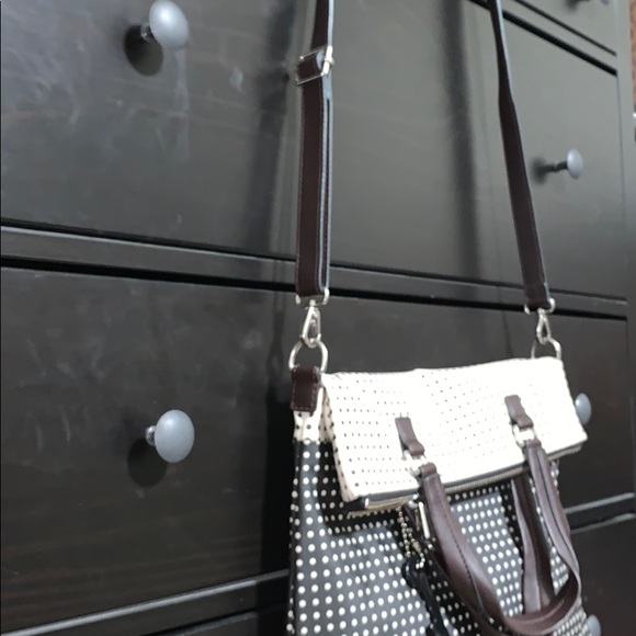 Fossil Canvas Crossbody Bag Polkadot - Picture 10 of 11